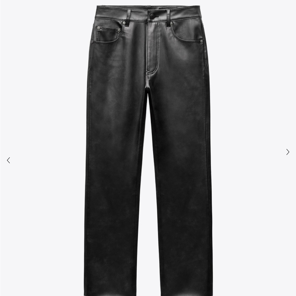 Zara Faux Leather Women pants size00 black vegan